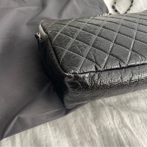 Chanel Vinyl Quilted Jumbo Melrose Degrade Flap Bag - Picture 8 of 16